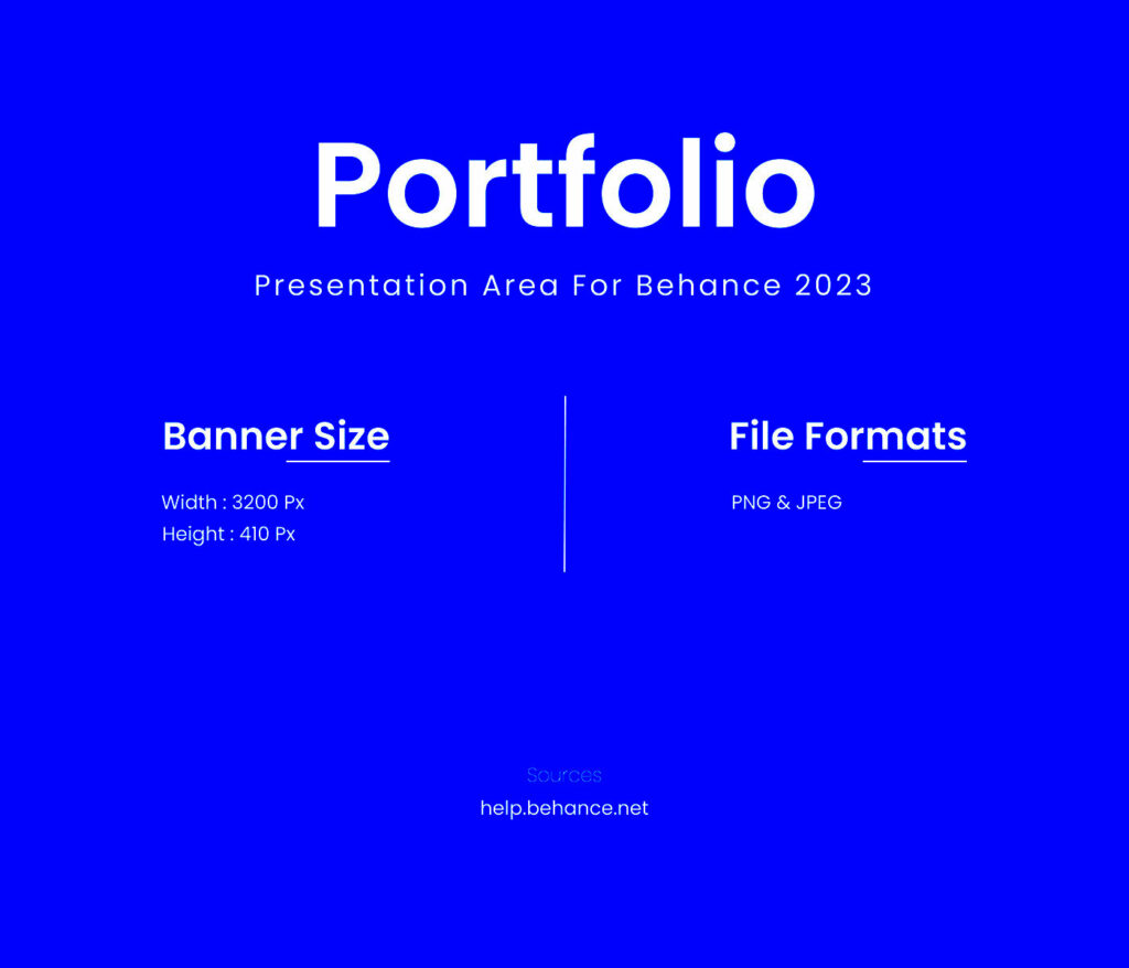 Profile picture size for Behance