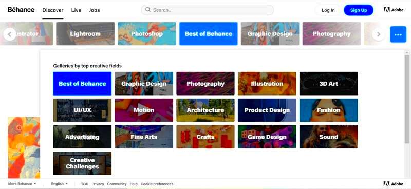 Creating a Behance portfolio link