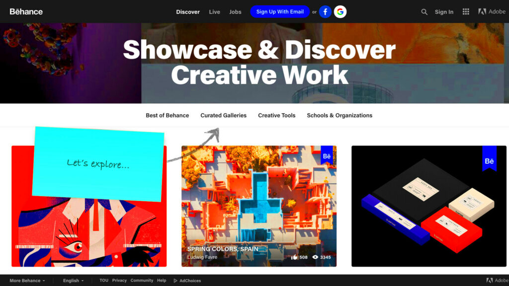 How Behance entices new users